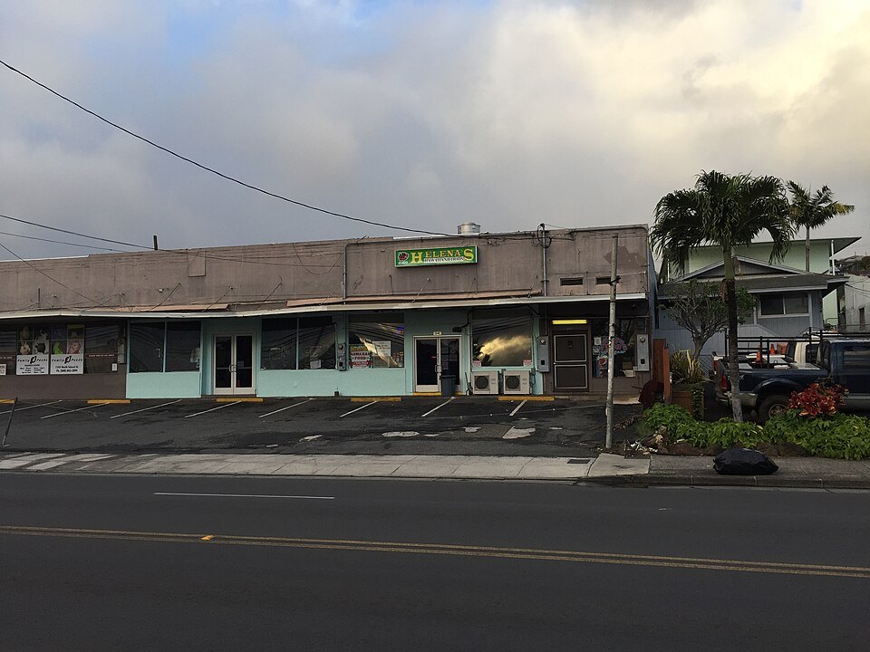 Helena's Hawaiian Food, a low storefront in Kalihi