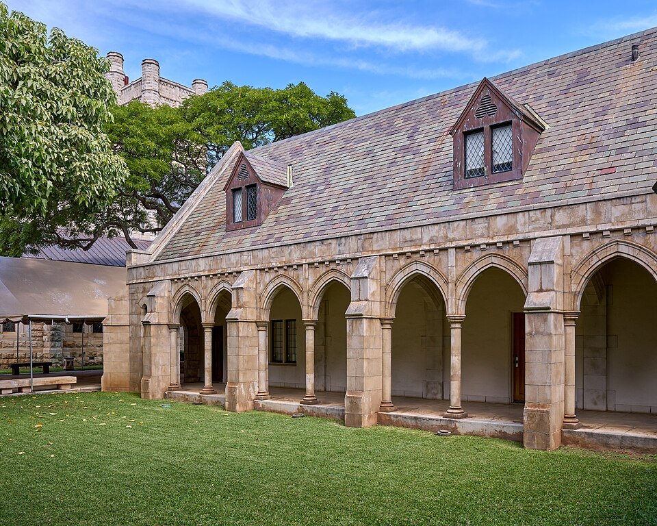 The arcaded cloister of St. Andrew's Cathedral