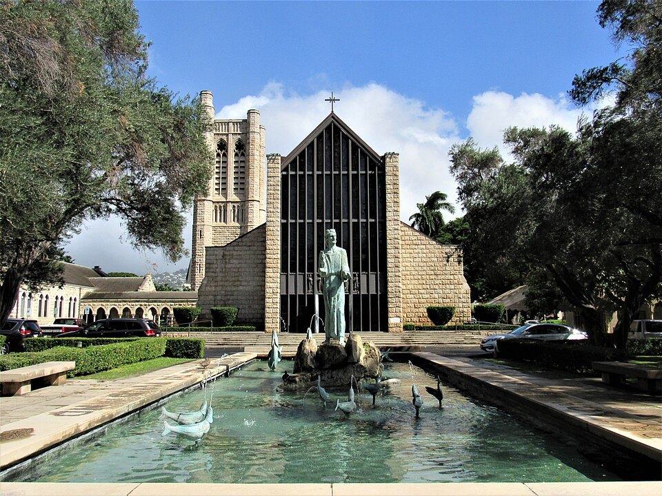 St. Andrew's Cathedral, its great west window of glass